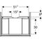 Geberit Waschtischunterschrank ONE 1 Sch. 600x266x470mm NB hick Mel Ho-st