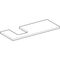 Geberit Waschtischplatte ONE Auss li 1200x30x470mm weiß lackiert matt