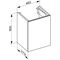 Keuco Waschtischunterbau X-LINE 460x605x380mm weiß Anschlag links