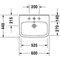 Duravit Waschtisch DURASTYLE m ÜL HLB 600x440mm 3 Hahnlöcher weiß WG