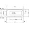 Duravit Rechteck-Badewanne HAPPY D.2 1 Rückenschräge links 1700x750mm weiß