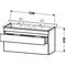 Duravit Waschtischunterbau DURASTYLE 470x1200x618mm weiß matt/weiß matt