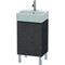 Duravit Waschtischunterbau L-CUBE 593x434x341mm Ans re Ei dunkel gebürstet