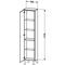 Duravit Hochschrank BRIOSO 1770x420x240mm Gri chr Ans li grap matt