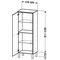 Duravit Halbhochschrank BRIOSO ind 1330x520x359mm Gri chr Ans re pi silver