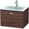 Duravit Waschtischunterbau BRIOSO Gri chrom 442x620x479mm nussbaum dunkel