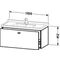 Duravit Waschtischunterbau BRIOSO Griff chrom 452x1020x469mm weiß matt