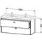 Duravit Waschtischunterbau BRIOSO Gri Frontfarbe 563x1220x469mm lichtbl ma