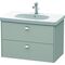 Duravit Waschtischunterbau BRIOSO Griffe chr 563x820x469mm betongrau matt