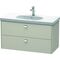Duravit Waschtischunterbau BRIOSO Griffe chrom 563x1020x469mm taupe matt