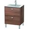 Duravit Waschtischunterbau BRIOSO Griffe chr 683x620x479mm nussbaum natur