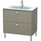 Duravit Waschtischunterbau BRIOSO Griffe chrom 683x820x479mm leinen