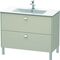 Duravit Waschtischunterbau BRIOSO Griffe chrom 683x1020x479mm taupe matt