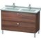 Duravit WT-Unterbau BRIOSO COMPACT Griffe chr 693x1220x469mm nussbaum natur