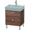 Duravit Waschtischunterbau BRIOSO Griffe chr 570x584x459mm nussbaum natur