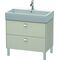 Duravit Waschtischunterbau BRIOSO Griffe chrom 570x784x459mm taupe matt