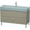 Duravit Waschtischunterbau BRIOSO Griffe chrom 570x1184x459mm leinen