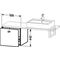 Duravit Konsolenunterschrank BRIOSO Griff chrom 442x520x480mm betongrau matt