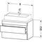 Duravit Konsolenunterschrank DURASTYLE 512x600x478mm betongrau matt