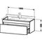 Duravit Waschtischunterbau DURASTYLE 470x1000x406mm NB dunkel/basalt matt