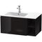 Duravit Waschtischunterbau L-CUBE 400x820x481mm Be links schwarz hochglanz