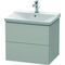 Duravit Waschtischunterbau L-CUBE 620x481x555mm betongrau matt