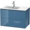 Duravit Waschtischunterbau L-CUBE 550x820x481mm Be li stone blue hochglanz