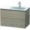 Duravit Waschtischunterbau L-CUBE 550x820x481mm, Becken rechts pine silver