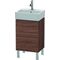 Duravit Waschtischunterbau L-CUBE 593x434x341mm Ans links nussbaum dunkel