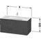 Duravit Waschtischunterbau L-CUBE m WT Vero Air 500x800x480mm 3 HL NB dkl