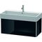 Duravit Waschtischunterbau XSQUARE 397x984x460mm schwarz hochglanz