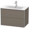 Duravit Waschtischunterbau XSQUARE 560x810x478mm flannel grey seidenmatt