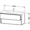 Duravit Waschtischunterbau XSQUARE 565x1210x473mm weiß seidenmatt