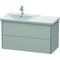 Duravit Waschtischunterbau XSQUARE Be links 565x1010x473mm betongrau matt