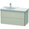 Duravit Waschtischunterbau XSQUARE Becken links 565x1010x473mm taupe matt