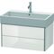 Duravit Waschtischunterbau XSQUARE 397x784x460mm weiß hochglanz