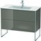 Duravit Waschtischunterbau XSQUARE 832x1010x478mm flannel grey hochglanz