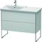 Duravit Waschtischunterbau XSQUARE Be links 805x1010x473mm weiß seidenmatt