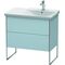 Duravit Waschtischunterbau XSQUARE Be re 805x810x473mm lichtblau seidenmatt