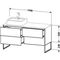 Duravit Waschtischunterbau XSQUARE 778x1400x548mm, Becken rechts leinen