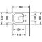 Duravit Wand-WC DURASTYLE RIMLESS tief, 370x540mm weiß WG