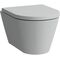 Laufen Wand-WC COMPACT KARTELL spülrandlos, Tiefspüler grau