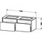 Duravit Waschtischunterbau DURASTYLE 550x1400x500mm bds we hochglanz/weiß ma