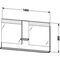 Duravit Spiegel VERO 142x1400x800mm Be fla grey seidenmatt