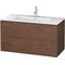 Duravit Waschtischunterbau L-CUBE 1020x481x550mm amerikanisch nussbaum