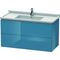 Duravit Waschtischunterbau L-CUBE 469x1020x558mm stone blue hochglanz