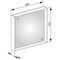 Keuco Kristallspiegel X-LINE 800x700x105mm cashmere