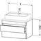 Duravit Konsolenunterschrank DURASTYLE 512x600x548mm weiß matt/basalt matt