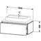 Duravit Konsolenunterschrank L-CUBE 400x1020x547mm schwarz hochglanz