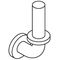 Hewi Reservepapierhalter SERIE 801 n oben gebogen 1 Rolle 158mm apfelgrün